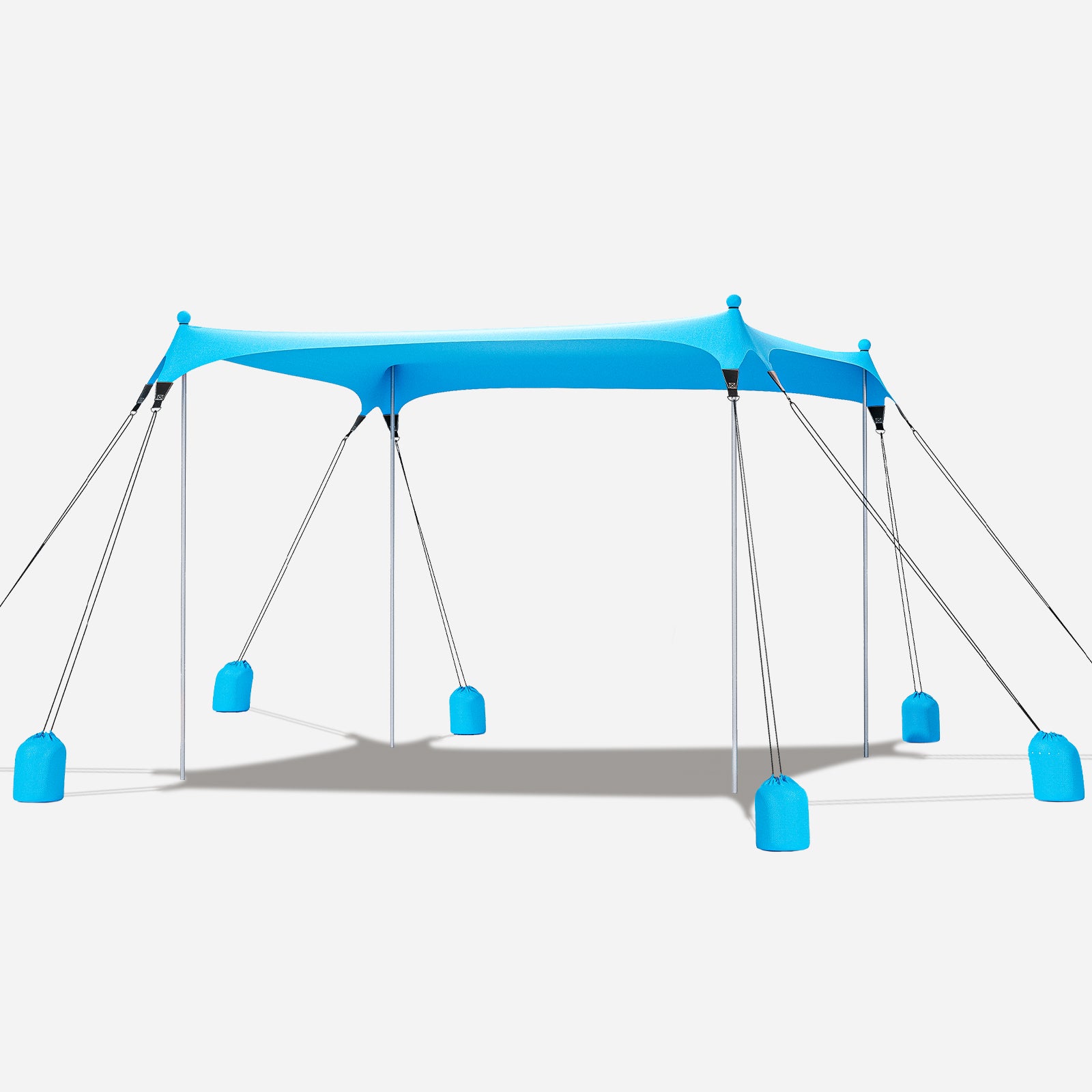 Ultra-Stable Beach Canopy – 8-Sandbag Windproof Sun Shelter (G027