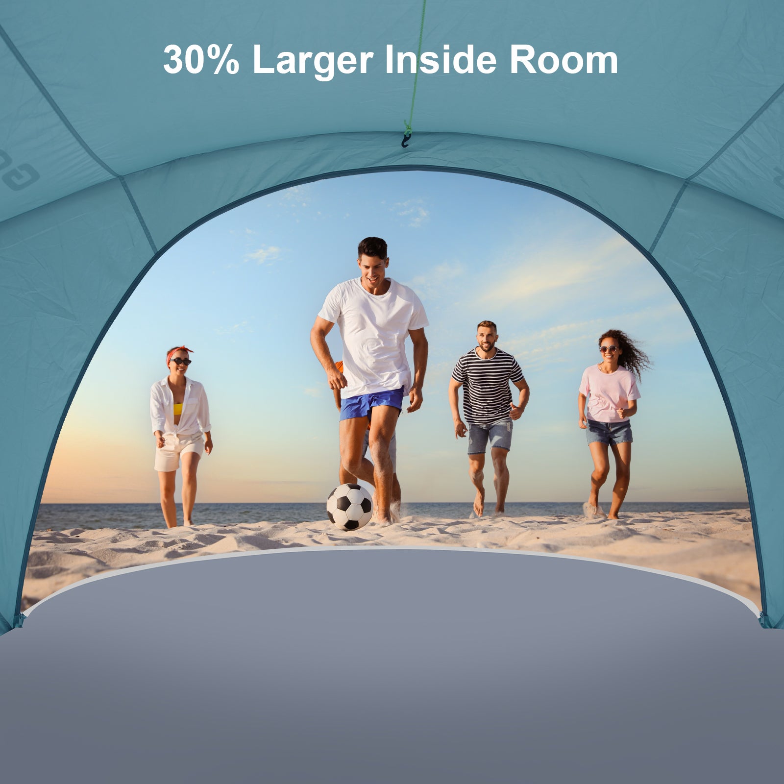 Dual-Door Beach Tent – Easy Setup & UPF 50+ Sun Shade (G022)