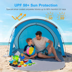 Dual-Door Beach Tent – Easy Setup & UPF 50+ Sun Shade (G022)