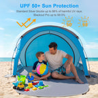 Dual-Door Beach Tent – Easy Setup & UPF 50+ Sun Shade (G022)