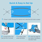 Dual-Door Beach Tent – Easy Setup & UPF 50+ Sun Shade (G022)