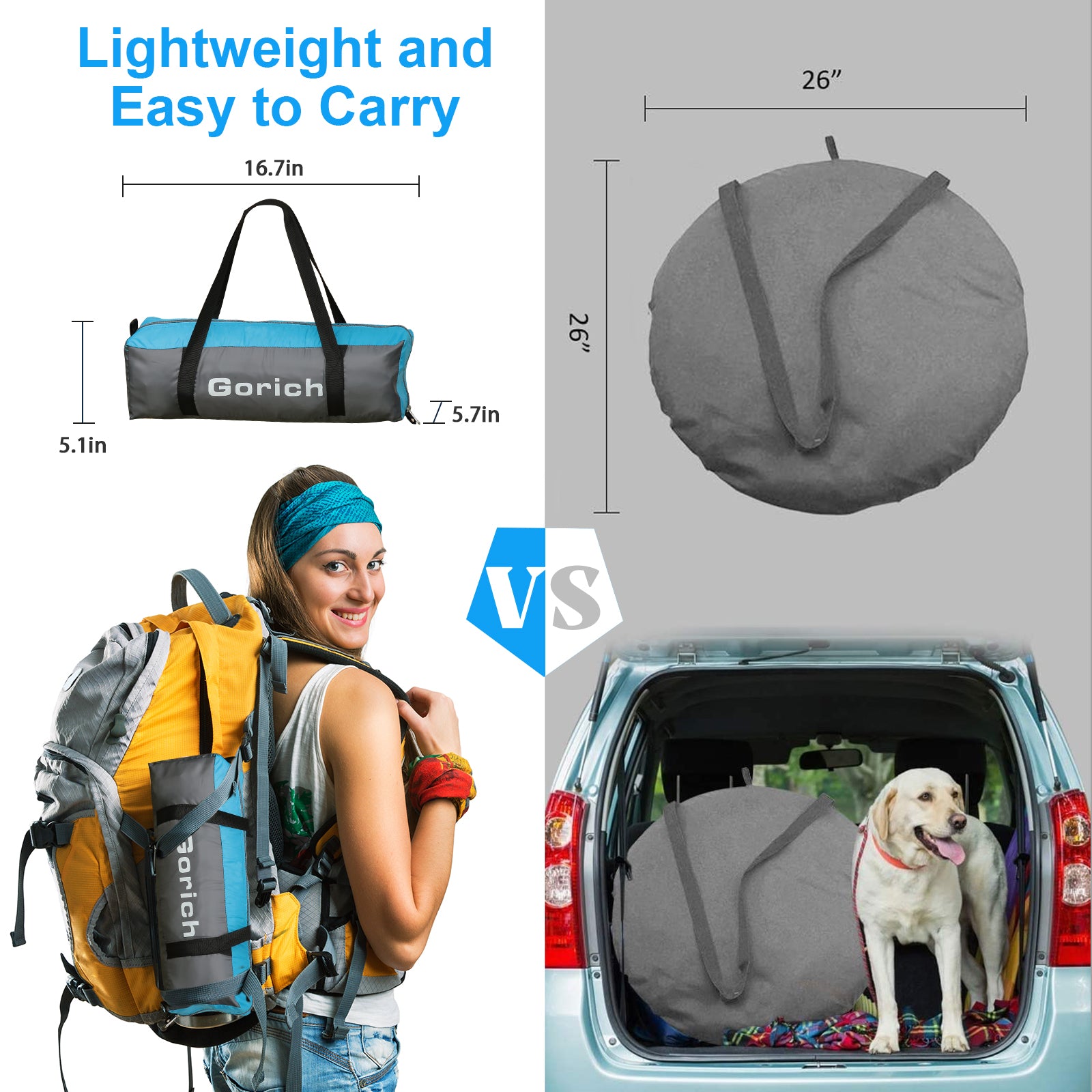Lightweight & Portable Beach Tent with UPF50+ UV Protection