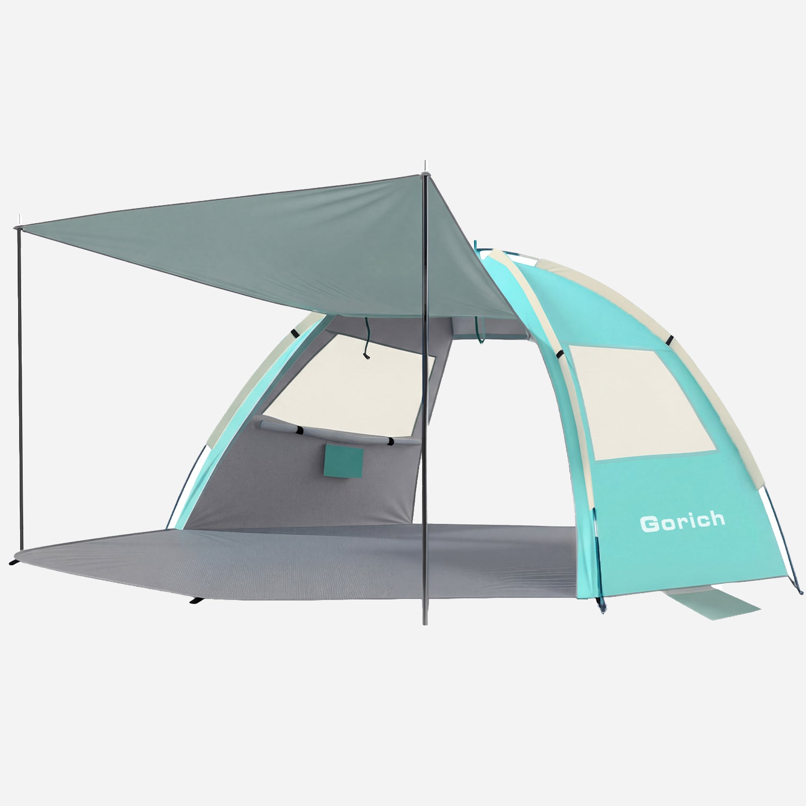 Extended Beach Tent – Easy Setup UPF 50+ Sun Shelter with Canopy(G024)