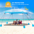 Ultra-Stable Beach Canopy – 8-Sandbag Windproof Sun Shelter (G027)