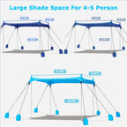 Ultra-Stable Beach Canopy – 8-Sandbag Windproof Sun Shelter (G027)