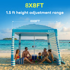 Family Beach Cabana – Windproof Sun Shelter with 360° Ventilation & Easy Setup  (G029)