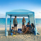 Family Beach Cabana – Windproof Sun Shelter with 360° Ventilation & Easy Setup  (G029)