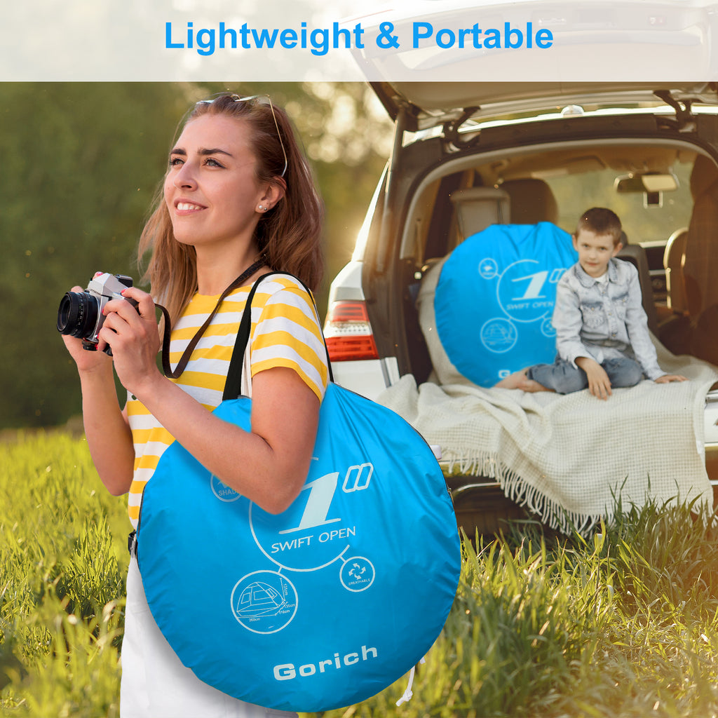 Classic Pop-Up Beach Tent – Instant 1-Second Beach Shade (G037)