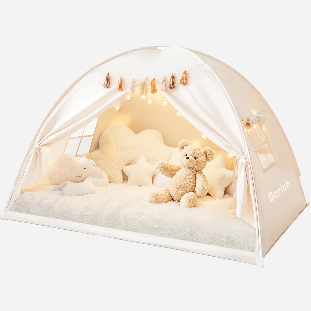 Kids’ Twin Bed Tent – Indoor Privacy Sleep Canopy & Playhouse (GB01)