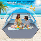Classic Beach Tent – Easy-Setup UPF 50+ Sun Shelter (GDJ)