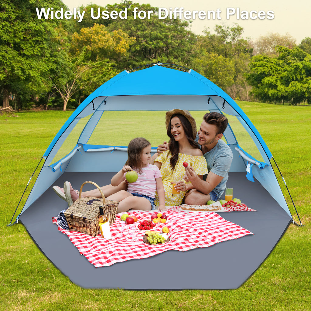 Classic Beach Tent – Easy-Setup UPF 50+ Sun Shelter (GDJ)